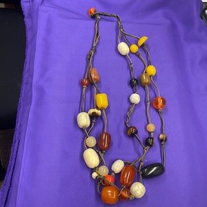 Cord and Bead Necklace